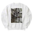 ねこの森でお散歩のフッワフワのシャムミックス Heavyweight Crew Neck Sweatshirt