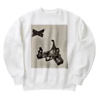 SaBaaaaの恐竜と人形 Heavyweight Crew Neck Sweatshirt