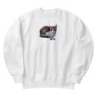 nekousagi*∩..∩のこころちゃんの自画像？【nekousagi*∩..∩ロゴ入り】 Heavyweight Crew Neck Sweatshirt