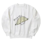 月見うどんの焼かれる前のギョウザ Heavyweight Crew Neck Sweatshirt