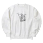 記録のいやハチだろ Heavyweight Crew Neck Sweatshirt