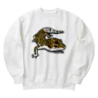 かおちぃちゃんねるのレオパグッズ(暗めの下地に対応) Heavyweight Crew Neck Sweatshirt