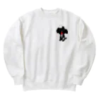 太鳳(たお)の黒モジャ×泡活 Heavyweight Crew Neck Sweatshirt