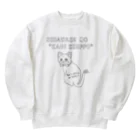 ぺんぎん24の幸せの鍵しっぽネコ(グレー) Heavyweight Crew Neck Sweatshirt