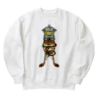 もむのふの爬虫類グッズやさんの龍燈鬼×天燈鬼両面プリント Heavyweight Crew Neck Sweatshirt