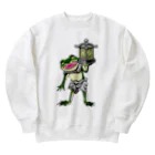 もむのふの爬虫類グッズやさんの天燈鬼・龍燈鬼両面プリント Heavyweight Crew Neck Sweatshirt