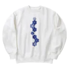 cuuyabowの麻の葉NAVY Heavyweight Crew Neck Sweatshirt