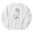 カワウソとフルーツのシンプルカワウソ（黒） Heavyweight Crew Neck Sweatshirt