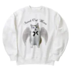 ふとんの♱𝔞𝔫𝔤𝔢𝔩 𝔠𝔞𝔱 𝔪𝔬𝔠𝔞♱ Heavyweight Crew Neck Sweatshirt