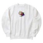 バナナ家のネコロビクス（レトロ） Heavyweight Crew Neck Sweatshirt