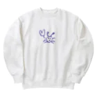 たのしみたろうのinterestingなカニくん Heavyweight Crew Neck Sweatshirt