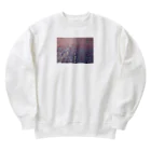 お花やさんの織物　ピンク・紫・青緑 Heavyweight Crew Neck Sweatshirt