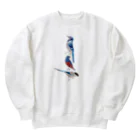 エダマメトイチ雑貨店のI love blue birds 4 -2 Heavyweight Crew Neck Sweatshirt