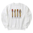 高堂玲/イラストの方のフライドポテト4兄弟 Heavyweight Crew Neck Sweatshirt