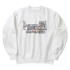 しまのやゆうの元素擬人化顔だけ周期表 Heavyweight Crew Neck Sweatshirt