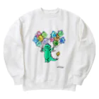 なみのりドラゴン🐉のドラゴン、浮いてみた。 Heavyweight Crew Neck Sweatshirt