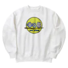 chicodeza by suzuriのフクロウトリオ Heavyweight Crew Neck Sweatshirt