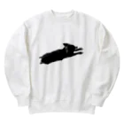 おじいちゃんチワワのハヤテのナガイチワワ Heavyweight Crew Neck Sweatshirt