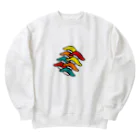 ドキドキお寿司文化会館のWOW！カラフル寿司 Heavyweight Crew Neck Sweatshirt