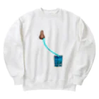 にしえんの鼻水寄付 Heavyweight Crew Neck Sweatshirt