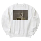 フレンチブルドッグのひまわりのフレンチブルドッグ Heavyweight Crew Neck Sweatshirt