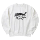 mickopyのかけるねこたち Heavyweight Crew Neck Sweatshirt