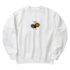 聖母ちゃんのまるで闇のようなほぼ球体のインコだね Heavyweight Crew Neck Sweatshirt