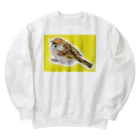 niwatsukinoのスズメ（クリクリお目目） Heavyweight Crew Neck Sweatshirt