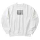 民　三角　（たみ　みかど）の花の専門店の雨を見る人々 Heavyweight Crew Neck Sweatshirt