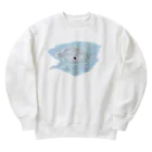 niwatsukinoの癒し、かわゆすのイルカちゃん。 Heavyweight Crew Neck Sweatshirt