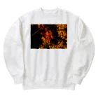 nokkccaのライトアップ紅葉 - Japanese maple(night shot) - Heavyweight Crew Neck Sweatshirt