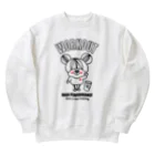 CHUBBYREW/チャビールーのスウェットガール-ワークアウト（黒） Heavyweight Crew Neck Sweatshirt