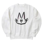 NYAGO NYAGO MARKETの驚いて目が巨大化したネコ Heavyweight Crew Neck Sweatshirt