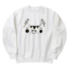 麟童ましゅ🐈🌟🎨Vcreatorの顔文字おちちょ Heavyweight Crew Neck Sweatshirt