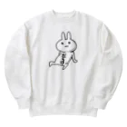 美女木小学校！のだらけるうさぎ。 Heavyweight Crew Neck Sweatshirt