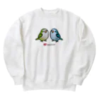 Cody the LovebirdのChubby Bird 仲良しオキナインコ Heavyweight Crew Neck Sweatshirt