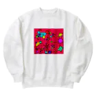 komodo-dachshundのカラフルポップ Heavyweight Crew Neck Sweatshirt