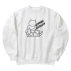 プロレスにゃんこのプロレスにゃんこ（サソリ固め） Heavyweight Crew Neck Sweatshirt