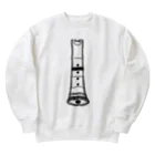 綾錦工房 りこりすの尺八−琴古流− 黒 Heavyweight Crew Neck Sweatshirt