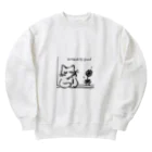 すぺ's shopのまつげを増量した猫 Heavyweight Crew Neck Sweatshirt