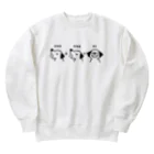 ぽぴーぴぽーの1+1=2 Heavyweight Crew Neck Sweatshirt