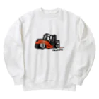 shallaのガチでシャコタンなフォークリフト（オレンジ） Heavyweight Crew Neck Sweatshirt