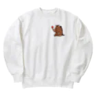 アナ５３ショップの(両面)体育座りするお馬スウェット(厚手)アナ５３ Heavyweight Crew Neck Sweatshirt