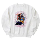 ヤママユ(ヤママユ・ペンギイナ)のうさぺん。(ハートフレーム) Heavyweight Crew Neck Sweatshirt