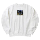 電気バチのおそば Heavyweight Crew Neck Sweatshirt