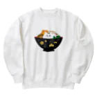 Kawaii-Japanのお雑煮の中のおにぎりさん Heavyweight Crew Neck Sweatshirt