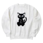 blueberryショップのめがねこ Heavyweight Crew Neck Sweatshirt