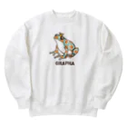 香庭くゆるのグラフロ/レトロ花/カエル Heavyweight Crew Neck Sweatshirt