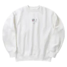 お髭ちゃんのおみせ。のおでこハート猫ちゃん Heavyweight Crew Neck Sweatshirt