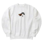 お髭ちゃんのおみせ。のあざとい猫ちゃん Heavyweight Crew Neck Sweatshirt